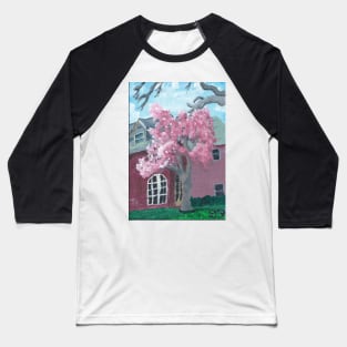 Jackson Heights Cherry Blossoms Painting Baseball T-Shirt